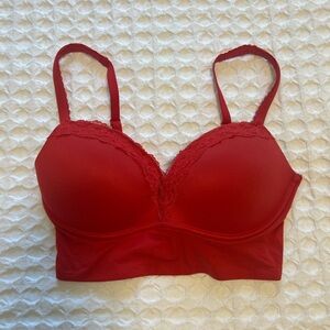 Victoria’s Secret Red Lace Padded No-Wire Bra